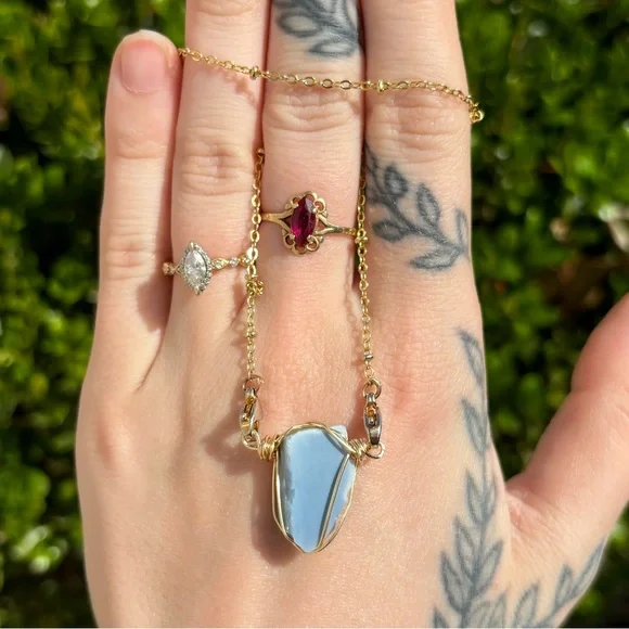 Blue opal interchangeable necklace - Picture 1 of 3